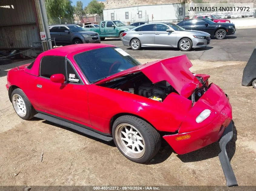 1992 Mazda Mx-5 Miata VIN: JM1NA3514N0317972 Lot: 40312272