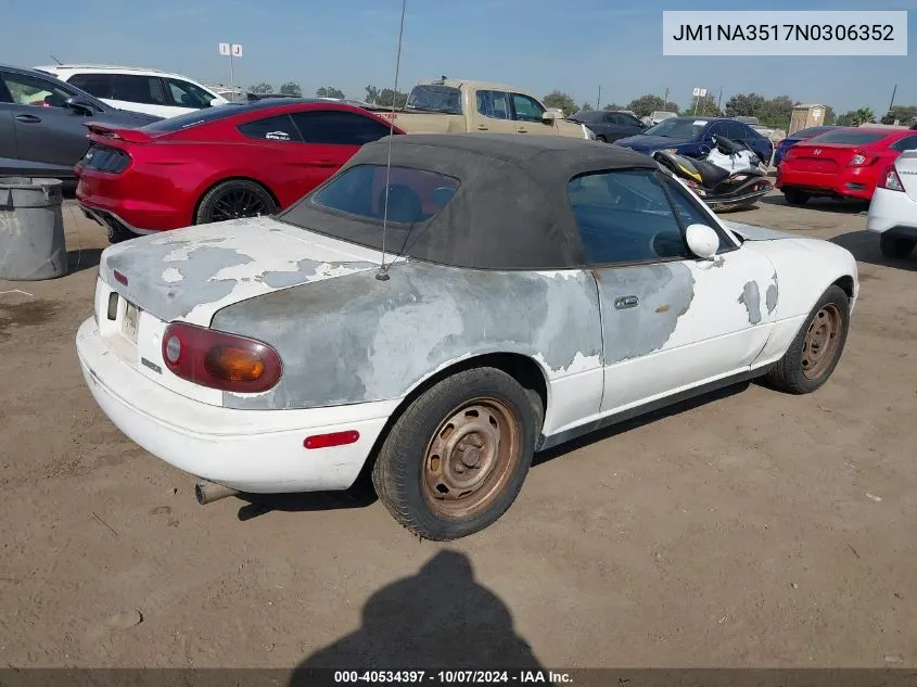 1992 Mazda Mx-5 Miata VIN: JM1NA3517N0306352 Lot: 40534397