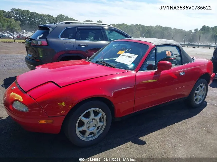 1997 Mazda Mx-5 Miata Leather Pkg/M Edition/Popular Equipment Pkg/R Pkg./Sto/Touring Pkg VIN: JM1NA3536V0736522 Lot: 40324887