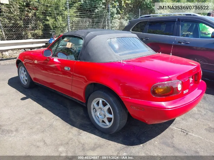 1997 Mazda Mx-5 Miata Leather Pkg/M Edition/Popular Equipment Pkg/R Pkg./Sto/Touring Pkg VIN: JM1NA3536V0736522 Lot: 40324887