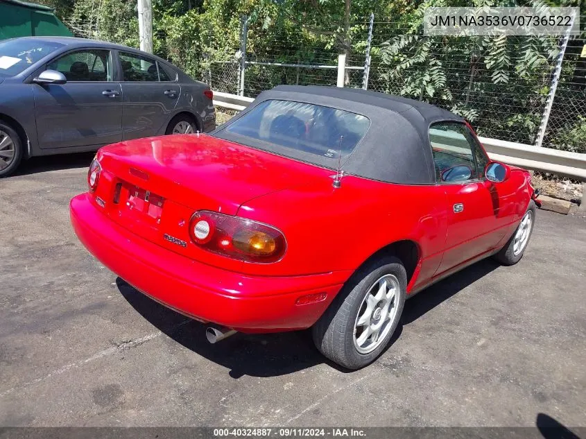 1997 Mazda Mx-5 Miata Leather Pkg/M Edition/Popular Equipment Pkg/R Pkg./Sto/Touring Pkg VIN: JM1NA3536V0736522 Lot: 40324887