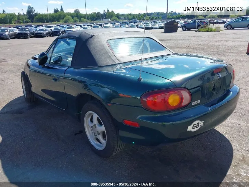 1999 Mazda Mx-5 Miata Leather Pkg/Popular Equipment Pkg/Sports Pkg/Touring Pkg VIN: JM1NB3532X0108103 Lot: 39535943