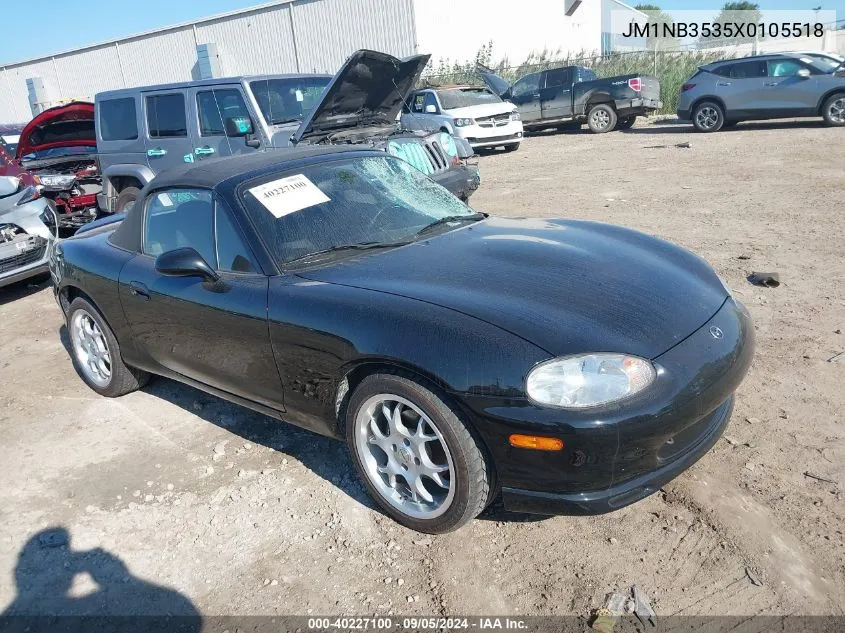 1999 Mazda Mx-5 Miata Leather Pkg/Popular Equipment Pkg/Sports Pkg/Touring Pkg VIN: JM1NB3535X0105518 Lot: 40227100