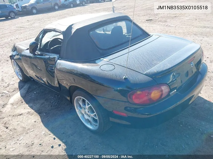 1999 Mazda Mx-5 Miata Leather Pkg/Popular Equipment Pkg/Sports Pkg/Touring Pkg VIN: JM1NB3535X0105518 Lot: 40227100