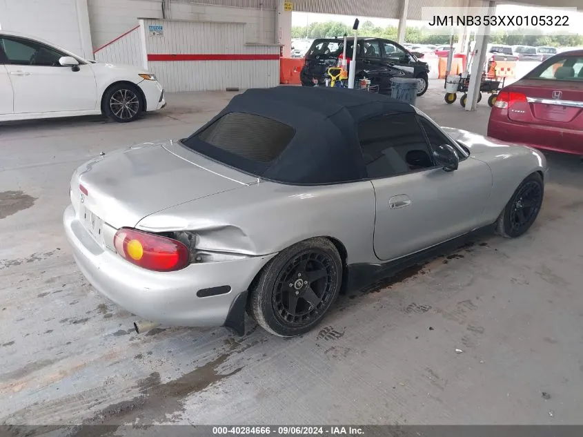 1999 Mazda Mx-5 Miata Leather Pkg/Popular Equipment Pkg/Sports Pkg/Touring Pkg VIN: JM1NB353XX0105322 Lot: 40284666