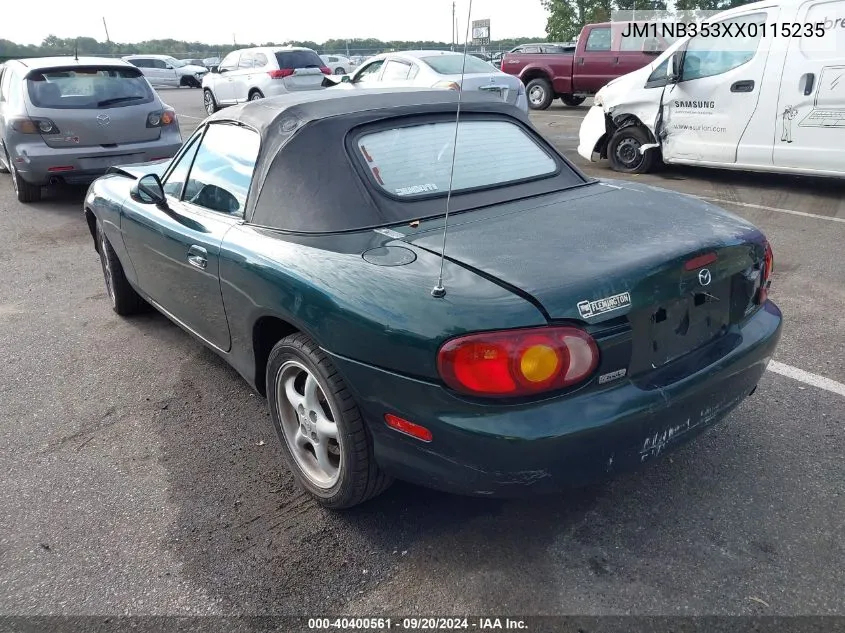 1999 Mazda Mx-5 Miata Leather Pkg/Popular Equipment Pkg/Sports Pkg/Touring Pkg VIN: JM1NB353XX0115235 Lot: 40400561