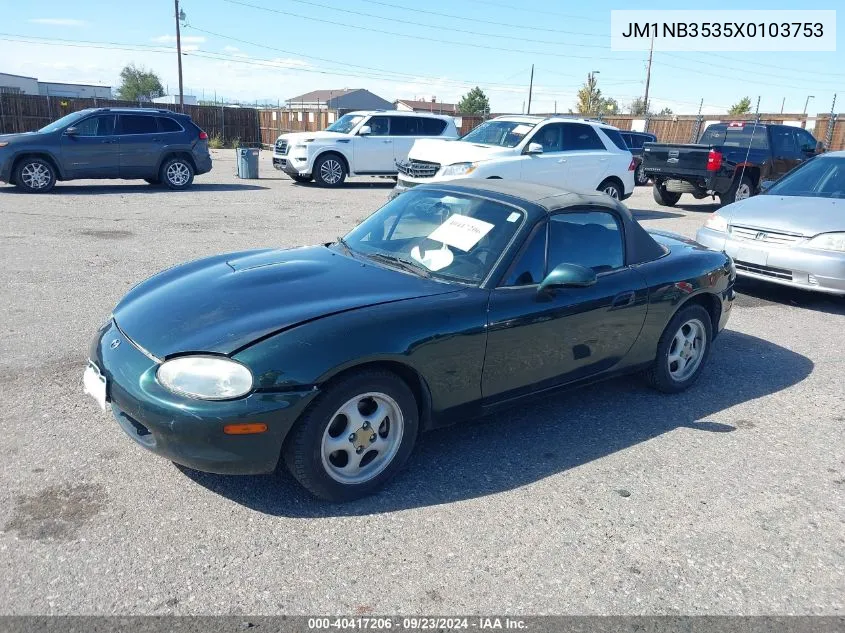 1999 Mazda Mx-5 Miata Leather Pkg/Popular Equipment Pkg/Sports Pkg/Touring Pkg VIN: JM1NB3535X0103753 Lot: 40417206