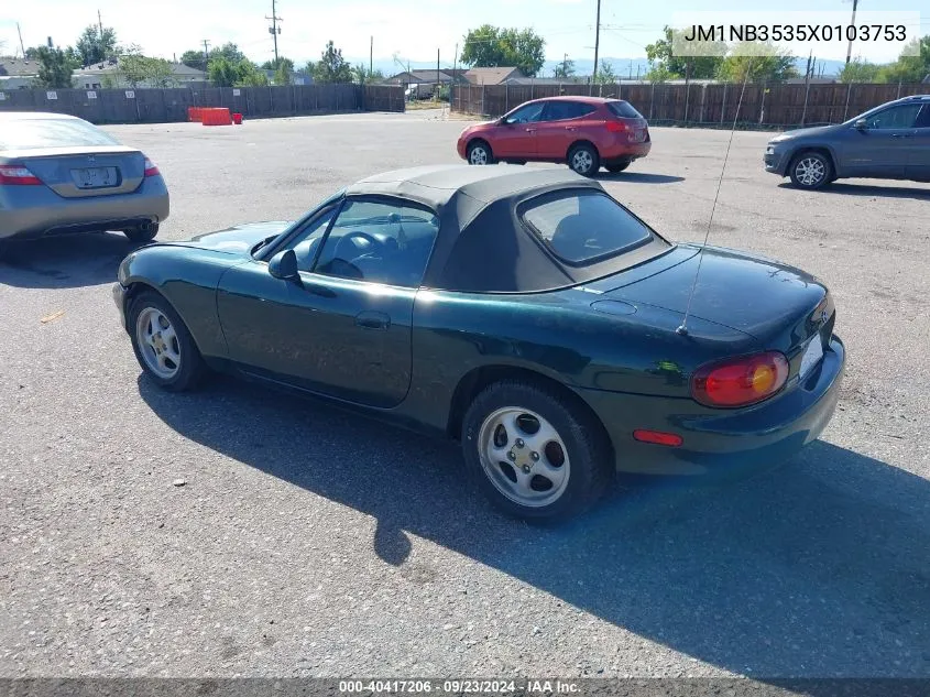 1999 Mazda Mx-5 Miata Leather Pkg/Popular Equipment Pkg/Sports Pkg/Touring Pkg VIN: JM1NB3535X0103753 Lot: 40417206