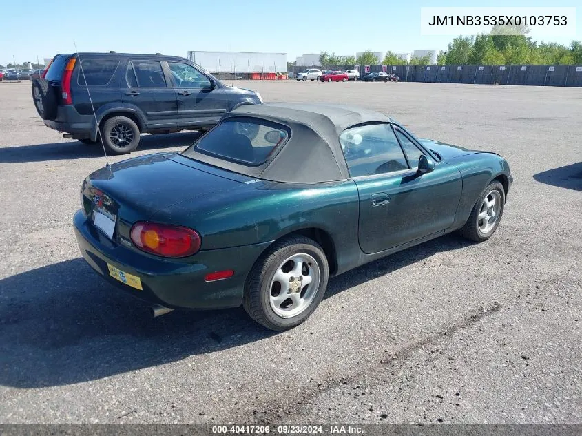 1999 Mazda Mx-5 Miata Leather Pkg/Popular Equipment Pkg/Sports Pkg/Touring Pkg VIN: JM1NB3535X0103753 Lot: 40417206