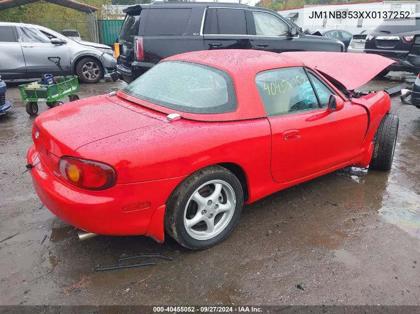 1999 Mazda Mx-5 Miata Leather Pkg/Popular Equipment Pkg/Sports Pkg/Touring Pkg VIN: JM1NB353XX0137252 Lot: 40455052