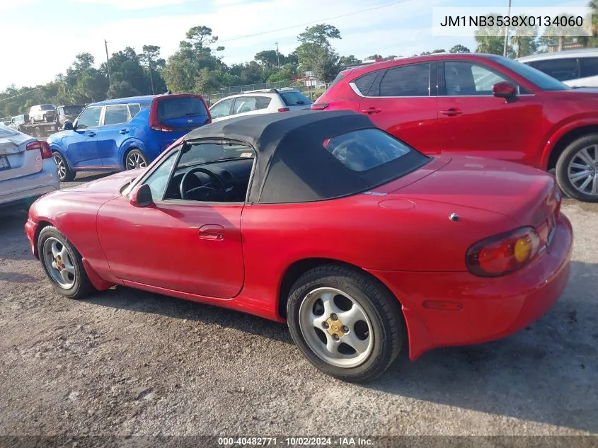 1999 Mazda Mx-5 Miata Leather Pkg/Popular Equipment Pkg/Sports Pkg/Touring Pkg VIN: JM1NB3538X0134060 Lot: 40482771