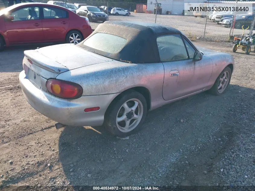 1999 Mazda Mx-5 Miata Leather Pkg/Popular Equipment Pkg/Sports Pkg/Touring Pkg VIN: JM1NB3535X0138440 Lot: 40534972