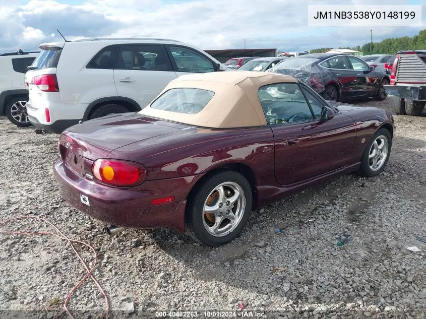 JM1NB3538Y0148199 2000 Mazda Mx-5 Miata Ls/Special Edition