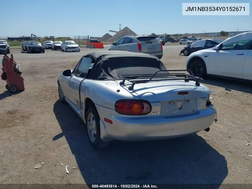 2000 Mazda Mx-5 Miata Ls/Special Edition VIN: JM1NB3534Y0152671 Lot: 40493814