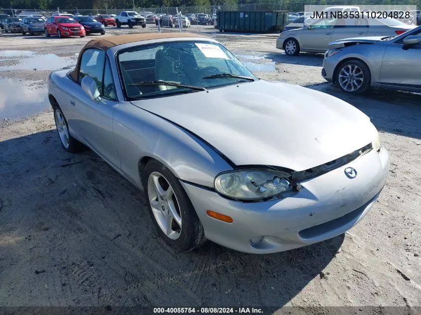 2001 Mazda Mx-5 Miata Ls VIN: JM1NB353110204828 Lot: 40055754