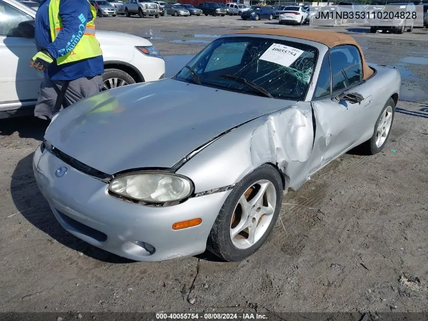 2001 Mazda Mx-5 Miata Ls VIN: JM1NB353110204828 Lot: 40055754