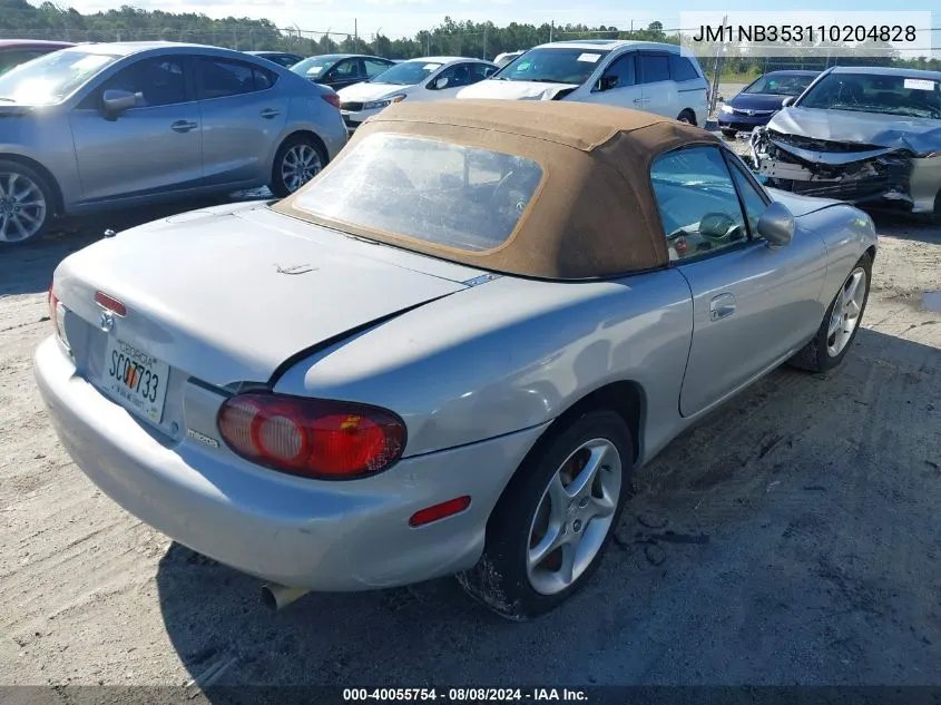 2001 Mazda Mx-5 Miata Ls VIN: JM1NB353110204828 Lot: 40055754