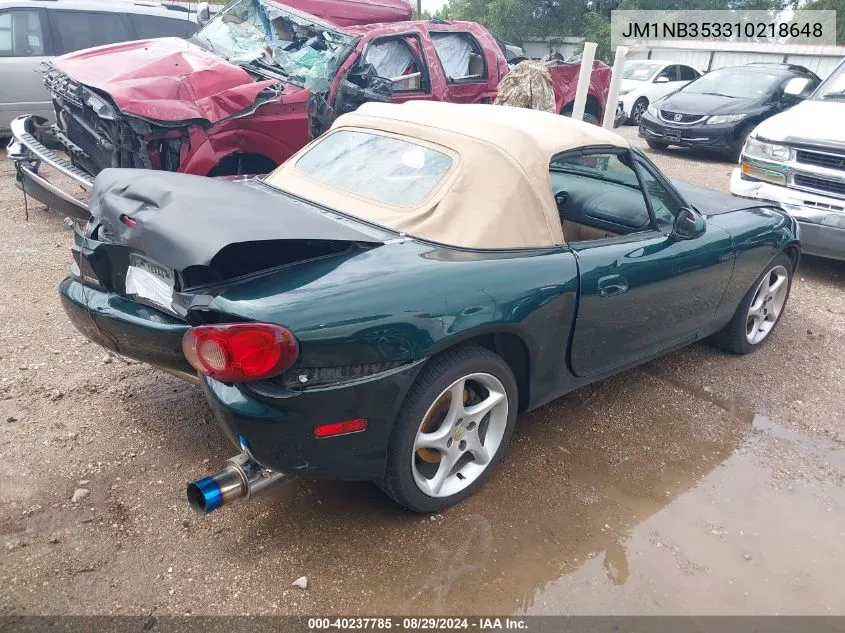 2001 Mazda Mx-5 Miata Ls/Special Edition VIN: JM1NB353310218648 Lot: 40237785