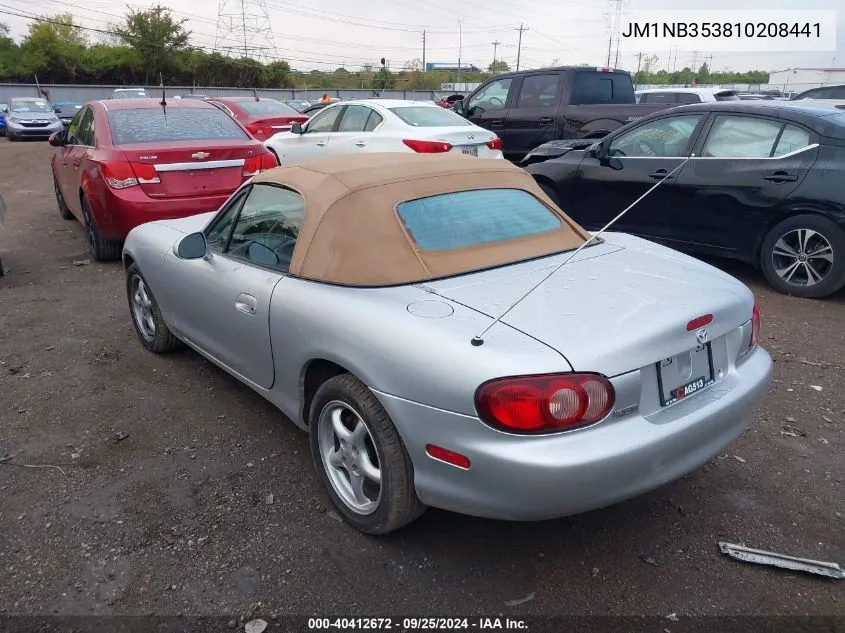 2001 Mazda Mx-5 Miata Ls/Special Edition VIN: JM1NB353810208441 Lot: 40412672