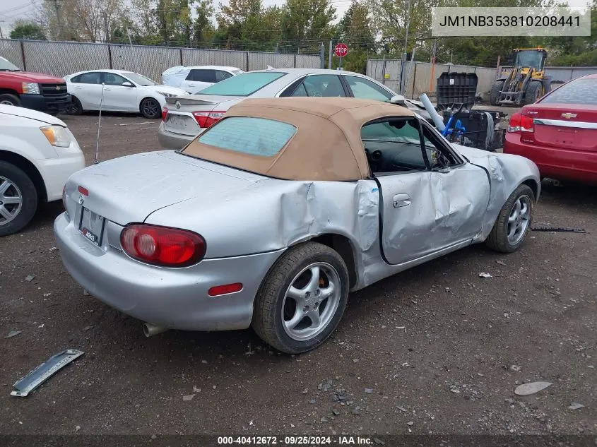 2001 Mazda Mx-5 Miata Ls/Special Edition VIN: JM1NB353810208441 Lot: 40412672