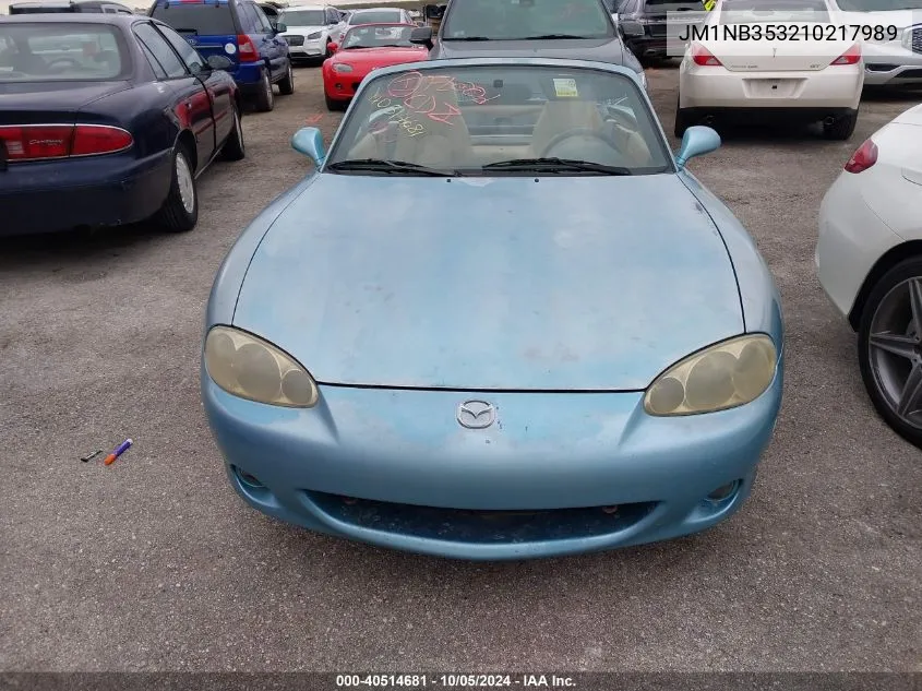 2001 Mazda Mx-5 Miata Ls VIN: JM1NB353210217989 Lot: 40514681