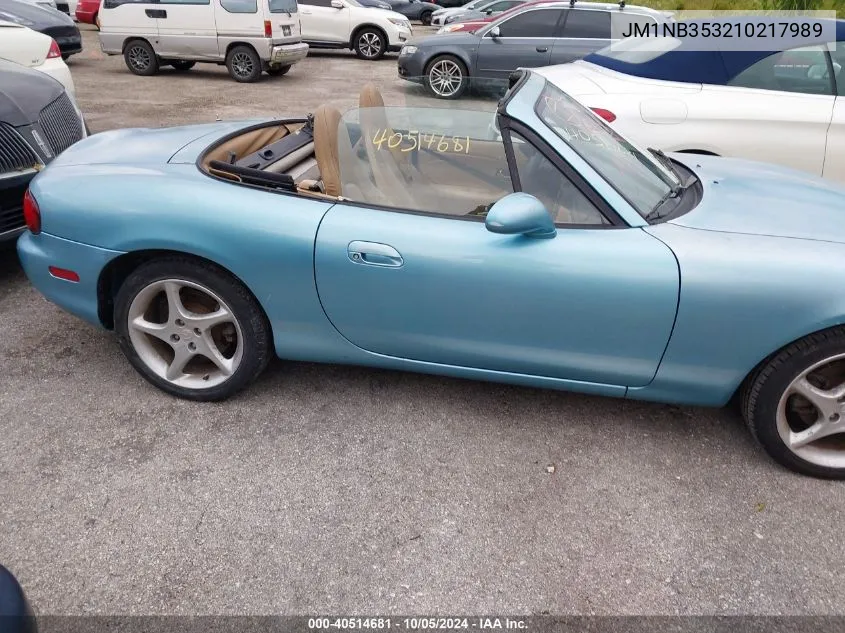 2001 Mazda Mx-5 Miata Ls VIN: JM1NB353210217989 Lot: 40514681