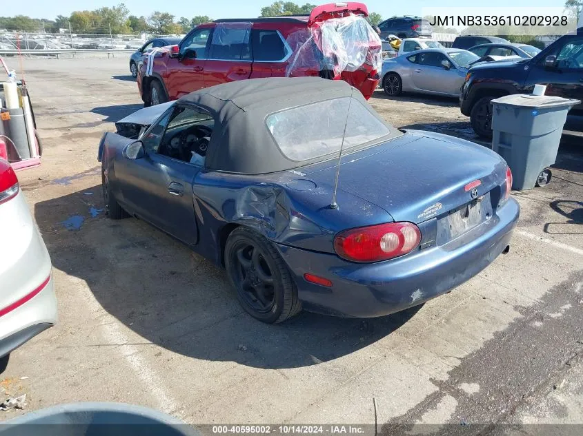 2001 Mazda Mx-5 Miata Ls/Special Edition VIN: JM1NB353610202928 Lot: 40595002