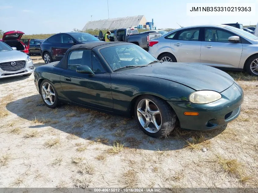 2001 Mazda Mx-5 Miata Ls/Special Edition VIN: JM1NB353310219363 Lot: 40615012