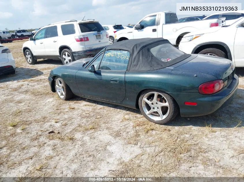 2001 Mazda Mx-5 Miata Ls/Special Edition VIN: JM1NB353310219363 Lot: 40615012