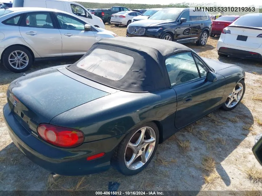 2001 Mazda Mx-5 Miata Ls/Special Edition VIN: JM1NB353310219363 Lot: 40615012