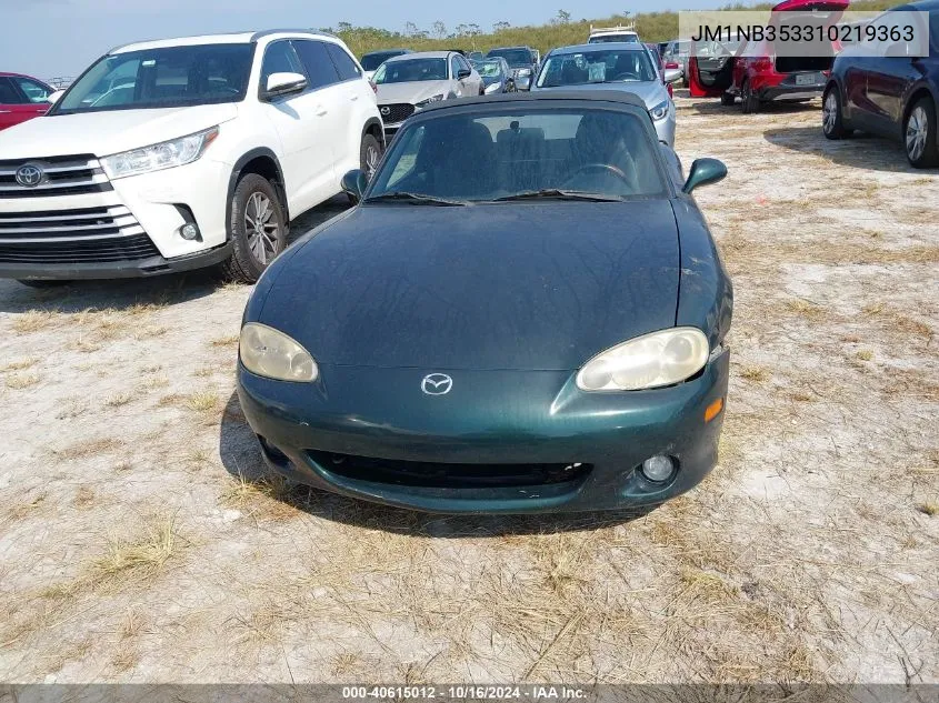 2001 Mazda Mx-5 Miata Ls/Special Edition VIN: JM1NB353310219363 Lot: 40615012