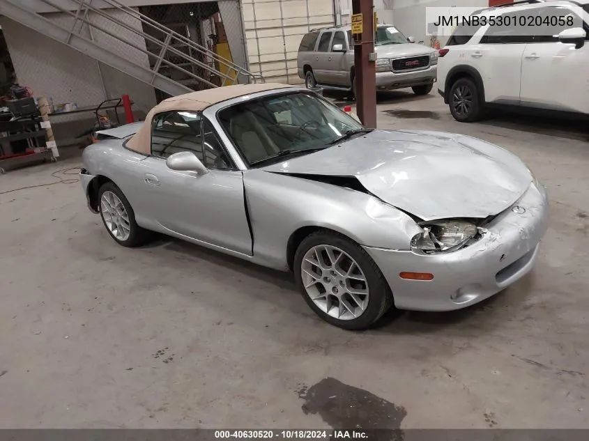 2001 Mazda Mx-5 Miata Ls/Special Edition VIN: JM1NB353010204058 Lot: 40630520