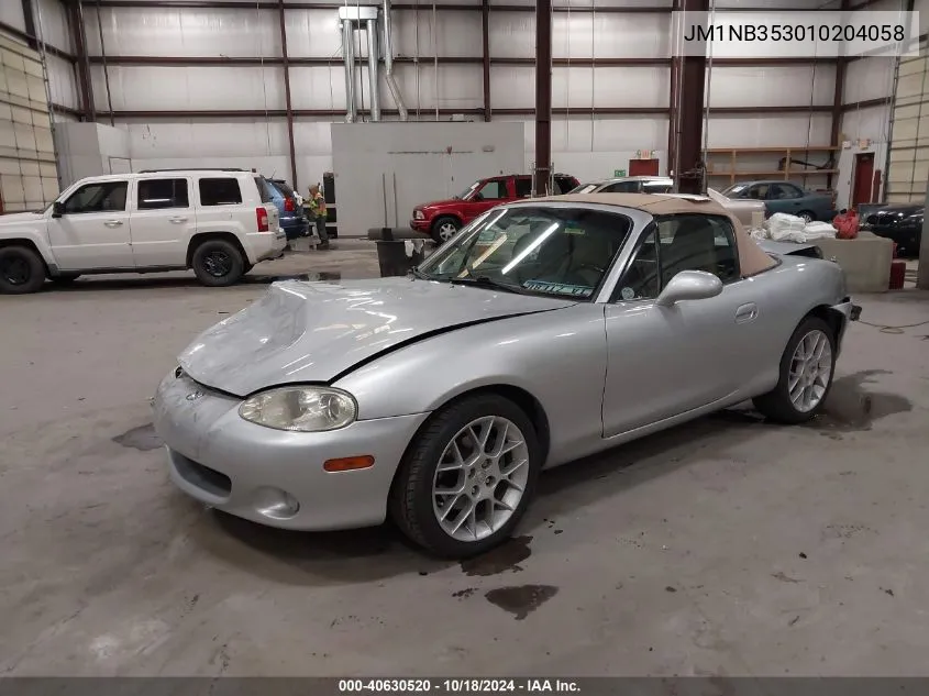 2001 Mazda Mx-5 Miata Ls/Special Edition VIN: JM1NB353010204058 Lot: 40630520