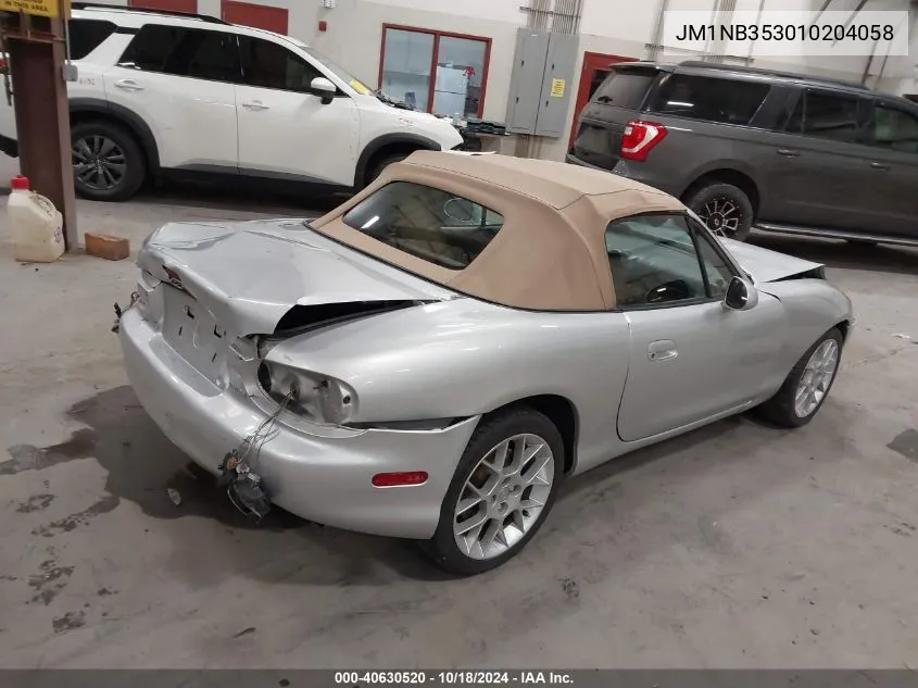 2001 Mazda Mx-5 Miata Ls/Special Edition VIN: JM1NB353010204058 Lot: 40630520