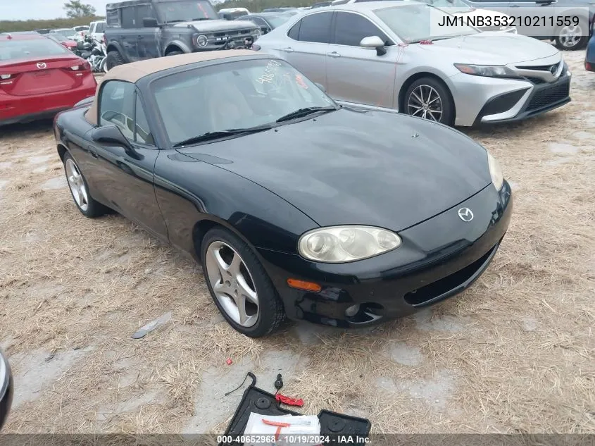 2001 Mazda Mx-5 Miata Ls VIN: JM1NB353210211559 Lot: 40652968