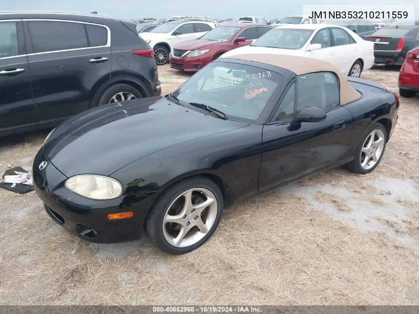 2001 Mazda Mx-5 Miata Ls VIN: JM1NB353210211559 Lot: 40652968