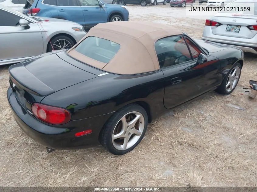 2001 Mazda Mx-5 Miata Ls VIN: JM1NB353210211559 Lot: 40652968