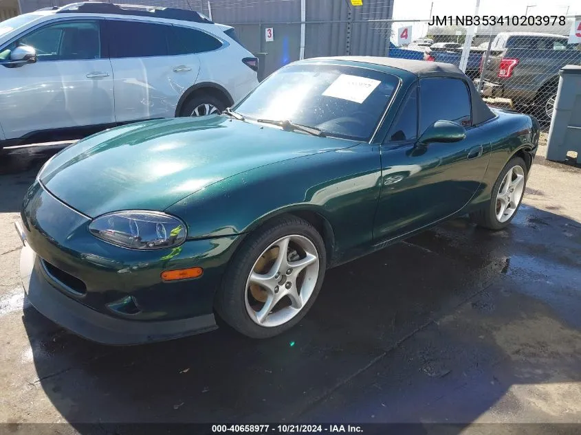 2001 Mazda Mx-5 Miata Ls/Special Edition VIN: JM1NB353410203978 Lot: 40658977