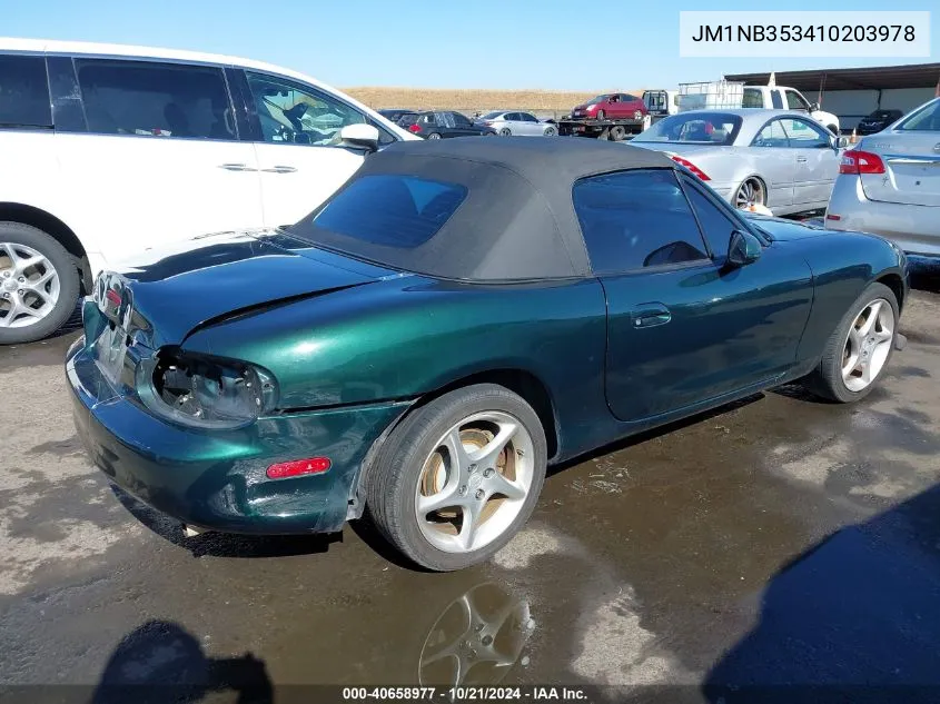 2001 Mazda Mx-5 Miata Ls/Special Edition VIN: JM1NB353410203978 Lot: 40658977