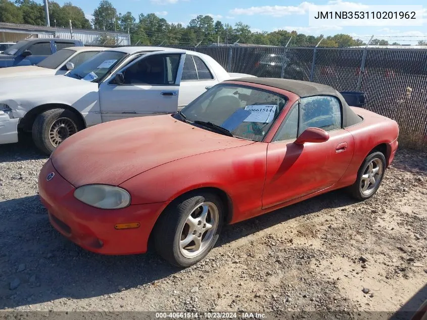 2001 Mazda Mx-5 Miata Ls/Special Edition VIN: JM1NB353110201962 Lot: 40661514