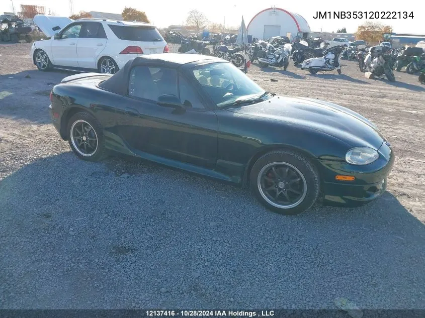 2002 Mazda Mx-5 Miata VIN: JM1NB353120222134 Lot: 12137416