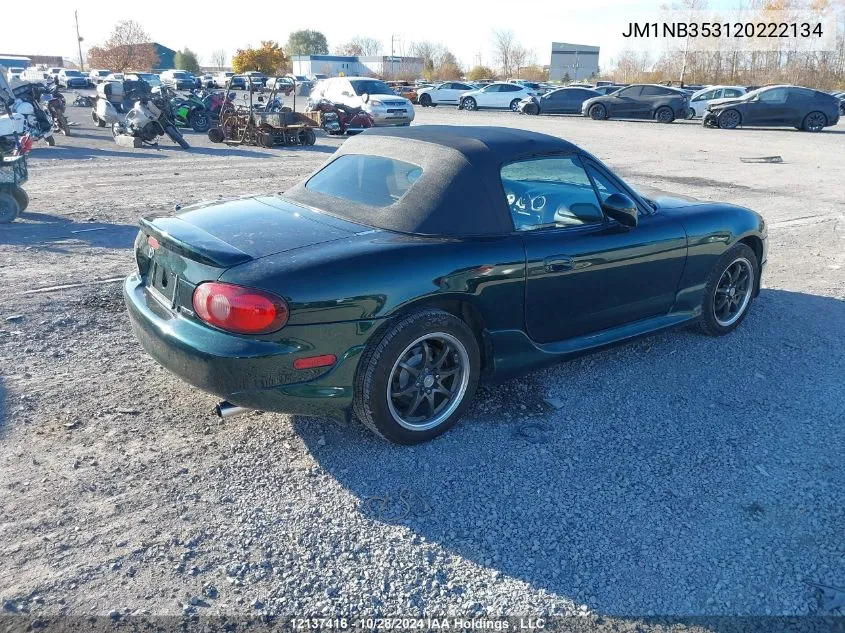 2002 Mazda Mx-5 Miata VIN: JM1NB353120222134 Lot: 12137416