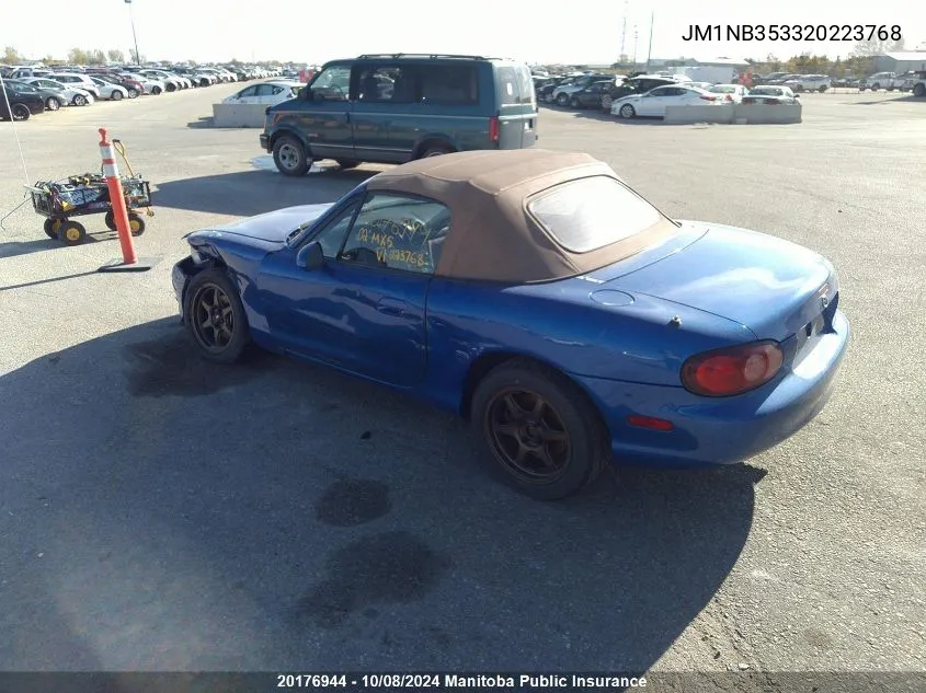 2002 Mazda Mx5 Miata VIN: JM1NB353320223768 Lot: 20176944