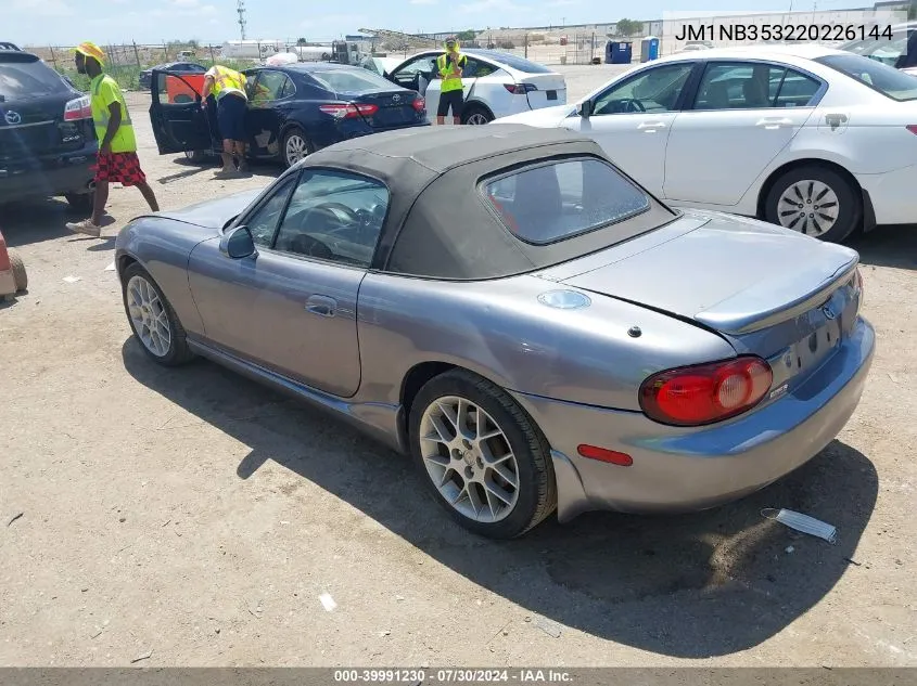 2002 Mazda Mx-5 Miata Cloth/Ls/Se VIN: JM1NB353220226144 Lot: 39991230