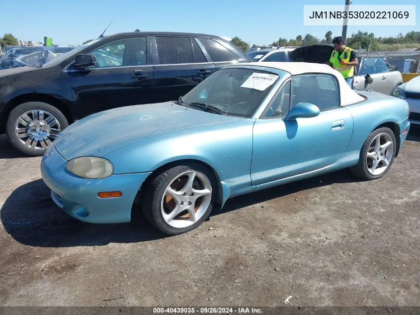 2002 Mazda Mx-5 Miata Cloth/Ls/Se VIN: JM1NB353020221069 Lot: 40439035