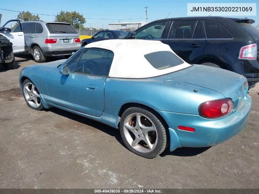 2002 Mazda Mx-5 Miata Cloth/Ls/Se VIN: JM1NB353020221069 Lot: 40439035