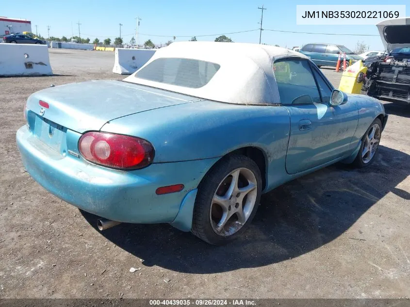 2002 Mazda Mx-5 Miata Cloth/Ls/Se VIN: JM1NB353020221069 Lot: 40439035