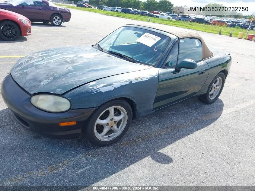 2002 Mazda Mx-5 Miata Cloth/Ls/Se VIN: JM1NB353720232750 Lot: 40477906