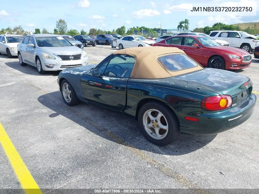 2002 Mazda Mx-5 Miata Cloth/Ls/Se VIN: JM1NB353720232750 Lot: 40477906