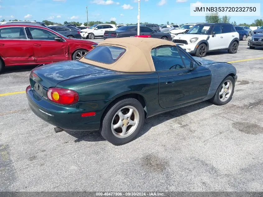 2002 Mazda Mx-5 Miata Cloth/Ls/Se VIN: JM1NB353720232750 Lot: 40477906